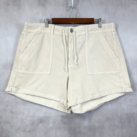 American Eagle Womens Tomgirl Shorts Size 18 Stretch Casual Coastal‎ Soft Beach - Picture 1 of 16